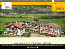 Tablet Screenshot of hotel-mair.com